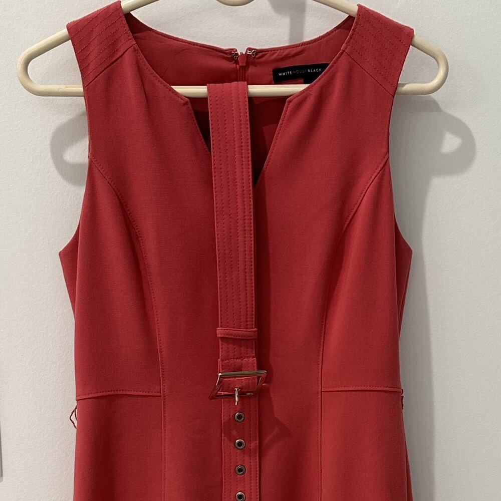 WHBM Lipstick Pink Flare Dress